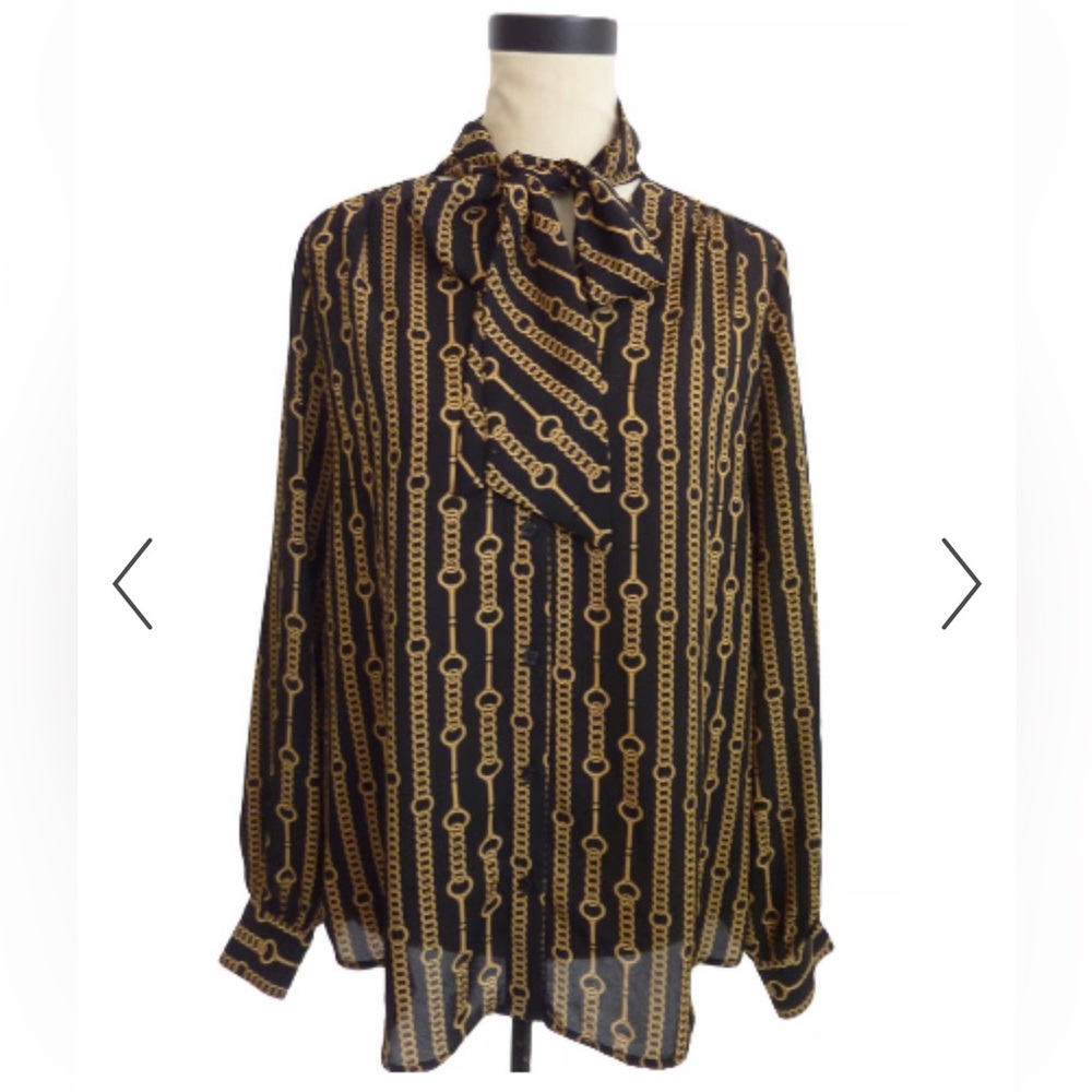 Banana Republic Gold Chain Blouse